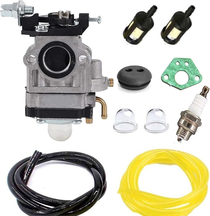 Compatible with Carburetor & Gasket Replacement for Gas 2 Cycle 43cc Powermate PCV43 Southland Mini Cultivator SCV43 Tiller Motor Parts Fuel Line Filter Grommet Kit