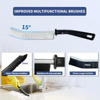 Crevice Cleaning Brush, Hard-Bristled Gap Scrub Brush, Toilet Gap Cleaning Brush Tool, for Scrub Small Spaces, Kitchen, Bathroom, Corner, Grout, Sink, Window Tracks, Hinges, 3pcs