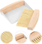 Artibetter Mini Desktop Broom and Dustpan Set with White Sisal Bristles, Small Handheld Cleaning Brush for Home and Office Table Accessories