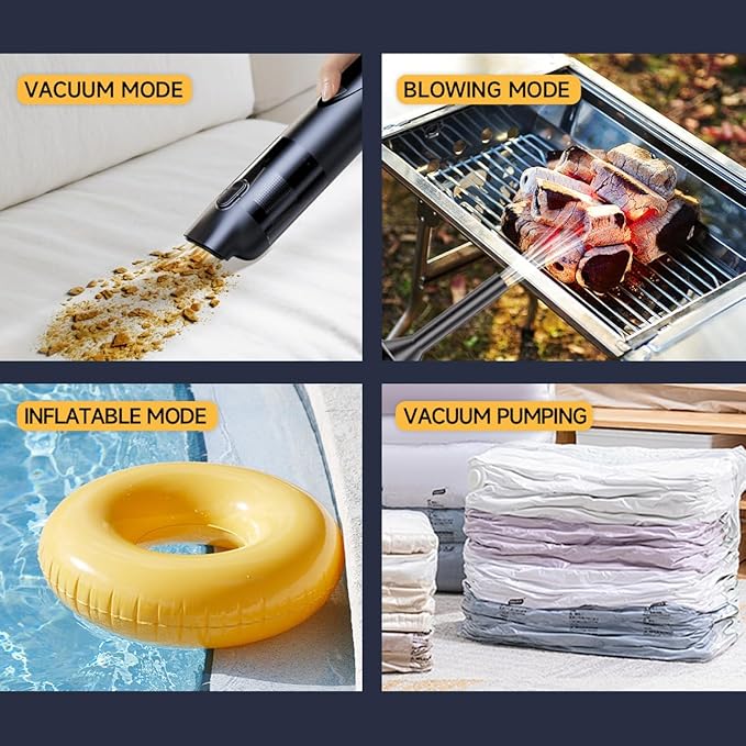 Cordless Car Vacuum Cleaner, 20000Pa Strong Suction Handheld Vacuum with Detailing Kit, Wet/Dry Rechargeable Portable Mini Vacuum for Car Detailing, Home & Outdoor Cleaning