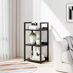 NUMENN Narrow Bookshelf, 3 Tier Bookshelves, Home Office Bookcase Shelf Storage Organizer, Free Standing Storage Shelving Unit for Bedroom, Living Room and Home Office, Black