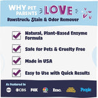 Pawstruck Professional Strength Pet Stain & Odor Remover - Natural Enzyme Cleaning Solution for Dogs & Cats - Safe and Effective Smell Eliminator - 32 oz - Packaging May Vary