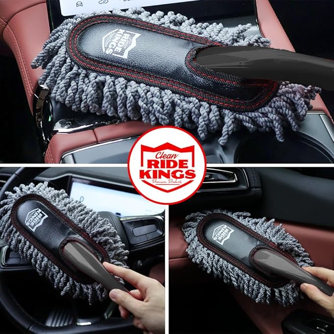 Car Duster Exterior Scratch Free,Car Dust Brush with Extendable Telescoping Handle to Remove Pollen,Dusters for Truck,RV and Motorcycle,Large Mop Head, Wax Cotton Hair，Auto Care