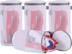 Kimmama Laundry Bags Mesh Wash Bags, Shoe Washing Machine Bag, Net Washer Sack with Zipper, Dryer Pouch for Cleaning and Drying Footwear, Sneaker, Trainers, Plimsolls, Slippers, Gym, Running, Tennis
