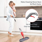 HOMTOYOU Dust Mop for Hardwood Floors: Microfiber Spray Mop for Cleaning Laminate Wood Tile Home Kitchen - 3 Washable Reusable Pads & 1Pcs 400+ML Refillable Bottle