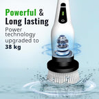 Versatile Depot Electric Spin Scrubber for Bathroom with 7 Replaceable Brush Heads – Power Scrubber with Adjustable Long Handle – Cordless Shower Cleaning Brush for Tile, Tub & Floor
