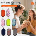 Double Eyeglasses Case, Hard Shell Dual Sunglasses Organizer with Zipper Clip Travel Glasses Storage for Women Men