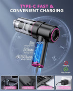 CODN Handheld Car Vacuum Portable Cordless 12000PA, 2 in 1 Handheld Vacuum Cleaner and Air Duster with Multi-Nozzles and LED Light, Mini Hand Held Vacuum Rechargeable for Home, Car, Office, Pet Hair