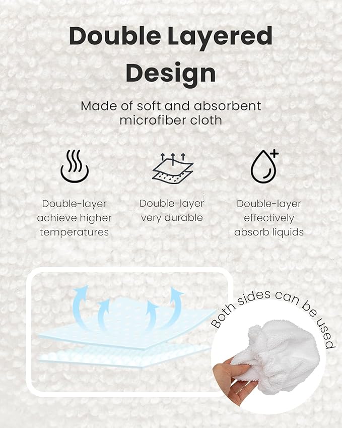 Steam Cleaner Accessories, Small Bonnets (Triangle) Compatible with Dupray Steam Cleaner, Reusable Steam Mop Pads Bonnets Compatible with McCulloch/awasky Steam Mop (Double-Layer) -3 PACK