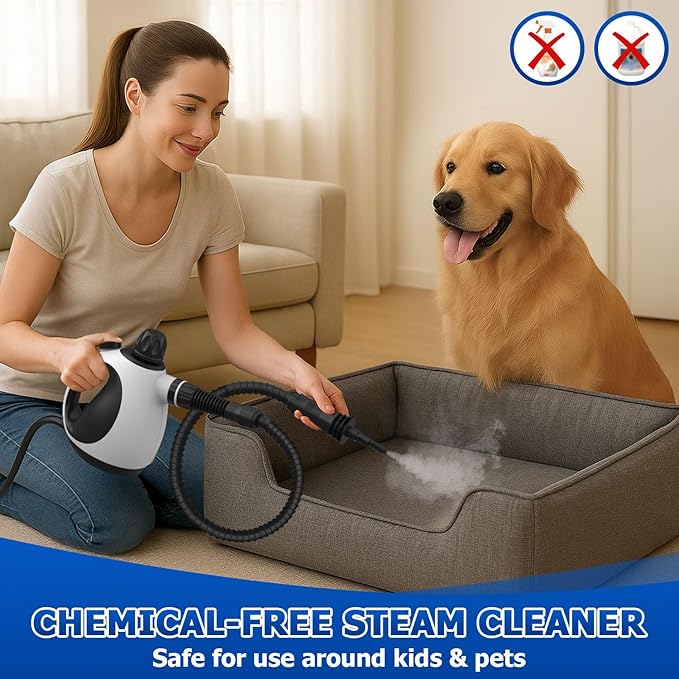 Handheld Steam Cleaner - High Pressure Steam Cleaner for Home, Multi-functional Cleaning Tools for Kitchen, Bathroom, Couch, Car. Portable Steamer Makes Housework Easier.