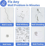 YKF Drywall Patch Repair Kit, 18 Oz Spackle Wall Repair Paste with Scraper, Easy Wall Hole & Crack Mending, Quick Drying, Paintable, Strong Adhesion, Long Lasting Fix for Drywall Plaster Wood