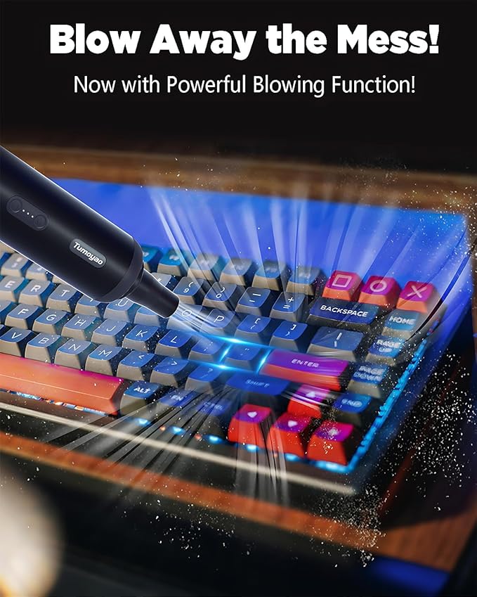 Car Vacuum Portable Cordless, 21000PA Handheld High Power Suction & Blower, Small Cordless Handheld Vacuum Cleaner for Car, Home, Office