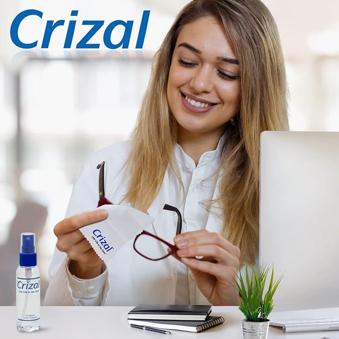 Eye Glasses Cleaning Spray | Crizal Lens Cleaner (2 oz) | #1 Doctor Recommended Cleaner for All Anti Reflective Lenses - 10 Pack