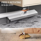 Floor Scrubbing Brush with 57" Adjustable Long Handle,3 in 1 Living Grout Brush with Squeegee,V-Shape Stiff Brush Bristle,Heavy Duty Bathroom Cleaning Brush for Tile,Deck,Patio,Wall,Garage,Kitchen,Blu