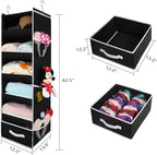 VICTORICH All-IN-ONE Over the Door Organizer, Super Behind the Door Storage Organizer with Door Rack and Large Clear Windows, Wall File Organizer, Hanging Organizer (Big Mesh Black)
