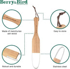 Berry&Bird Loop Weeder, 12.6-Inch Gardening Weed Cutter/Remover, Garden Weeding Scraper Tool with Wood Handle for Gardening, Lawn, Yard Work