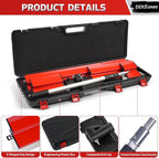 DEKEones Drywall Skimming Blade Set with Portable Case, Stainless Steel 6", 10",16", 24"&32" Skimming Blades with 28"-62" Extension Handle, Drywall Finishing Tools for Plasterboard and Wallboard