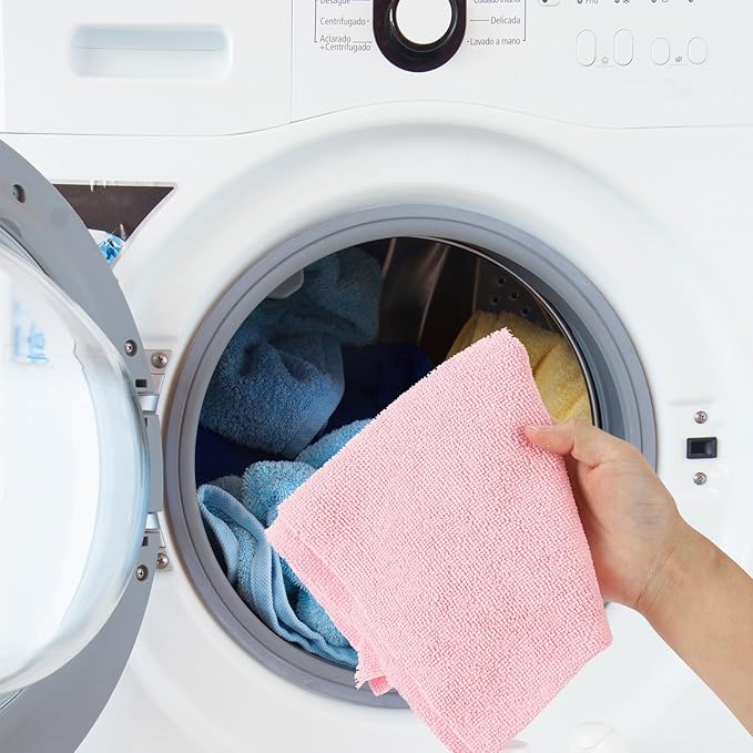 Tecbeauty Microfiber Cleaning Cloth Roll -100 Sheet Microfiber Towels for Car Drying, Housekeeping Supplies, Ultra Absorbent Dish Rags 12x12 inch, Reusable