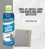 Woolite Oxy Deep Power Shot Fresh Scent Carpet Cleaner 14 oz Liquid Bundle with Microfiber Cloth – Removes Stains and Odors from Carpet and Upholstery – Gift Set (3 Items)