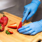 Safeguard Nitrile Disposable Gloves, Powder Free, Food Grade Gloves, Latex Free, 100 Pc, Medium