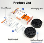 Aoodaily Hat Rack for Door - Two-Way Hanging Caps with Display Hooks and Hanger, Hat Organizer for Baseball Caps, Over the Door Hat Storage Organizer for Bedroom, Entrance or Garage Doors - 2 Packs