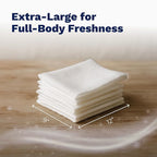 Wipes for Adult - Extra Large WashCloth, Unscented, Rinse-Free - Soft, Gentle for Sensitive Skin, Senior, Post-Surgery and Travel Hygiene