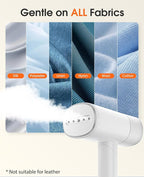 Handheld Steamer for Clothes, 1200W Foldable Travel Steamer, 20 Sec Preheat Garments Wrinkle Remover, 120V Portable Hand Iron with 150ml Water Tank, Clothes Steamer for Home Travel-White