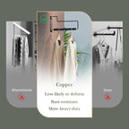 NEWRAIN Clothes Drying Rack, Laundry Racks for Drying Clothes, Wall Mounted Swing Arm Clothes Hanger for Laundry Room, Garage, Indoor & Outdoor Use,Black