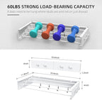 Drying Rack Clothing,Clothes Drying Rack Wall Mounted,Laundry Drying Rack Wall Mount,Foldable,Collapsible,60 lb Capacity 5 Aluminium Poles with 12 Hooks (White, 23.6'')