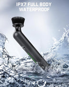 Fanttik G9 Nano Cordless Spin Scrubber with NeoPulse Motor, IPX7 Waterproof Grout Brush, 8 Replaceable Heads & LED Display for Cleaning Bathroom, Tile, Corners - Black