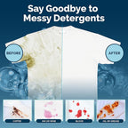 Steam and Go Laundry Detergent Sheets – 3in1 Dissolvable Sheets with Deep Cleaning, Fragrance-Free, & Hygienic Purifying Action – Hypoallergenic, Vegan & Cruelty-Free - Unscented – 30 Ct