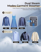 1200W Travel Steamer for Clothes Portable Mini, Dual Voltage, Small Foldable Clothes Steamer and Iron, Compact Garment steamer,15s Fast Heat-Up, Pluggable Cable, Worldwide Travel (110-220V)