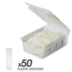 Premium Quality Ribbed Plastic Drywall Wall Anchors (#14-16 x 1-1/4")