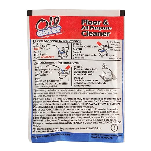 Oil Eater AOF42G01801 All-Purpose Powdered Floor Cleaner - 1.5 oz. Packet, White