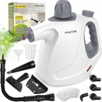 Multi-Surface Handheld Steam Cleaner with 11-Pieces Accessories, 15.2OZ All Natural Pressurized Steamer for Cleaning, Multipurpose Steam Cleaner for Home to Clean Floor, Grout, Tile, Grease and More