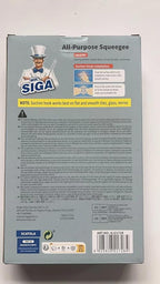 MR.SIGA Multi-Purpose Silicon Squeegee for Window, Glass, Shower Door, Car Windshield, Heavy Duty Window Scrubber, Includes Suction Hook, 10 inch, Gray & Black, 1 Pack