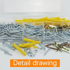 252Pcs Wall Hanging Kit with Anchors and Screws, Picture Hanging Kit for Wall Decor Art, Frame, Canvas, Dry Wall Anchors Assortment Kit for Sheetrock Concrete Brick, 5 Sizes Picture Hanger