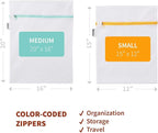 Mesh Laundry Bag for Delicates, Wash Bag for Underwear and Lingerie, Makeup Organizer Bag (3 Medium, 3 Small)