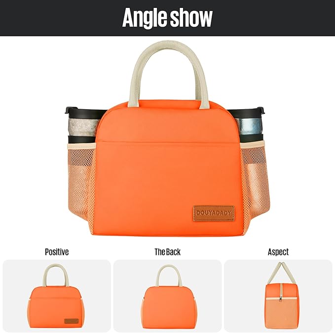 douyadady Lunch Bag Women/Men Lunch Box Women/Men (orange)