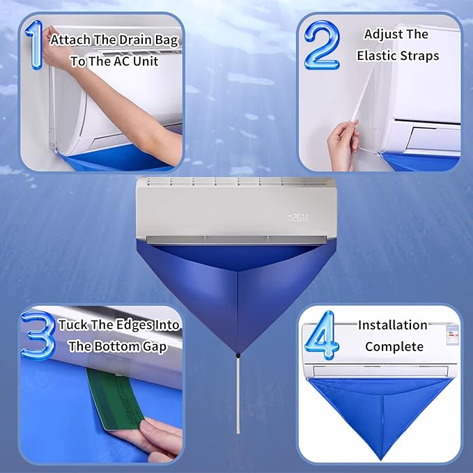 HVAC Duct Cleaning Kit & Mini Split Cleaning Bag - 10 Pcs Air Duct Tool Set for Minisplit, Home Sink & Appliance Grout Cleaning