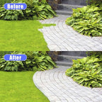 Half Moon Edger Lawn Tool, Manual Step Edger Saw Tooth Garden Hand Edging Shovel with Steel Long Handle for Yard Landscaping Borders Sidewalk Driveways Cable Burying Maintenance Flower Beds Grass