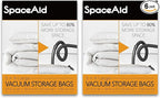 SpaceAid Jumbo Vacuum Storage Bags, Space Saver Sealer Compression Bags for Comforters, Blankets, Pillows, Bedding, Clothes (X-Large 6 Pack)