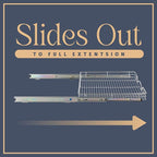 HOLDN’ STORAGE Pull Out Cabinet Organizer - Heavy Duty Steel with Smooth Slide-Out Drawers, Chrome Finish - 20" W x 17" D Basket, Fits 21.25" Cabinet Opening