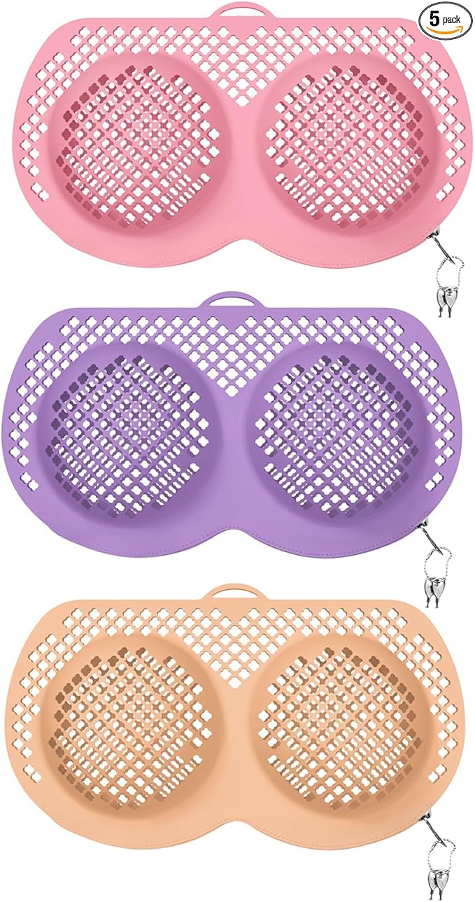 3PCS Bra Laundry Bag for Delicates, Machine Mesh Laundry Bags, Lingerie Protector for Bras, 2025 Upgrade No-Fallout Design - Lockable Zipper & 2 Keys for Bras, Underwear, Fits A-38DDCup