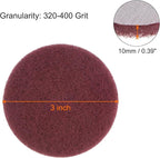 HARFINGTON 6pcs Drill Power Brush 3 inch Tile Scrubber Scouring Pads 320-400 Grit for Bathroom Kitchen Household Cleaning