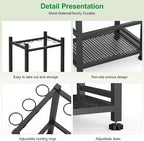 Dirza Garden Tool Organizer,Yard Tool Organizer for Garage Organization and Storage,Garden Tool Rack with 9 Loops for Garage, Shed, Outdoor,Easy Take Out and Storage,Will NOT tip over