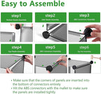 C&AHOME Cube Storage Organizer, 6-Cube Shelves Units, Closet Cabinet, DIY Plastic Modular Book Shelf, Ideal for Bedroom, Living Room, Office, 36.6" L x 12.4" W x 36.6" H Grey UPCS06G