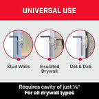 Bullfix TV Kit - Drywall Anchors for TV Bracket, Screws for Mounting to Drywall & Drill Bit, Hollow Wall Mount Hardware Kits, Heavy Duty Fixings for Televisions, Holds up to 255lbs - Patented Design