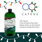 Natural Holiday Pine Scented Mop Cleaner (1 Pack) - Streak-Free Floor Cleaning Solution for Wood, Laminate & Metal Flooring - Removes Dirt, Spills, Grime & Sticky Residue 32 fl. oz total
