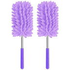 Mini Duster for Cleaning, 360° Bendable Hand Dusters with Extension Pole, Washable Small Duster for Car Interior, Office, Furniture